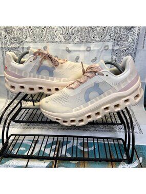 On Cloudmonster Moon Fawn Size 8.5 Women's Running Shoes Worn Once